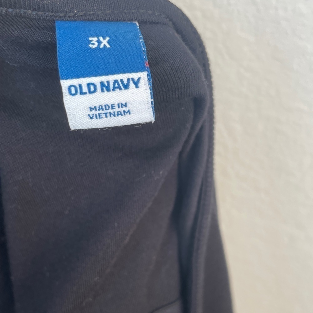 Old Navy Black Fitted One Shoulder Double Strap Rib Knit Midi Dress 3X - Picture 6 of 8
